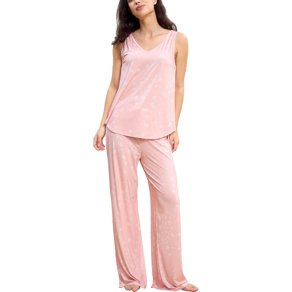 image:imageGYS Cooling Bamboo Viscose Pajamas for WomenPink Floral