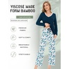 GYS Bamboo Viscose Cooling Long Sleeve Pajamas for Women(B- Ink Blue/ Feather)