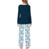 GYS Bamboo Viscose Cooling Long Sleeve Pajamas for Women(B- Ink Blue/ Feather)