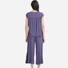 GYS Bamboo Viscose Pajamas for Women Set, Summer Capri Pajamas Sleepwear(Air Purple)
