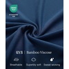 GYS Bamboo Viscose Pajamas for Women Set, Summer Capri Pajamas Sleepwear(Ink Blue)