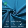 GYS Bamboo Viscose Pajamas for Women Set, Summer Capri Pajamas Sleepwear(Teal Blue)