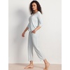 GYS Bamboo Viscose Women’s Capri Pajamas Set(Breezy Blue)