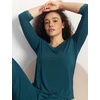 GYS Bamboo Viscose Women’s Capri Pajamas Set(Ink Blue)