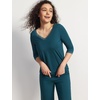 GYS Bamboo Viscose Women’s Capri Pajamas Set(Ink Blue)