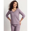 GYS Bamboo Viscose Women’s Capri Pajamas Set(Violet)
