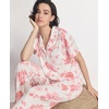 GYS Women’s Bamboo Viscose Cooling Notch Collar Button Down Pajama Set(Peony)