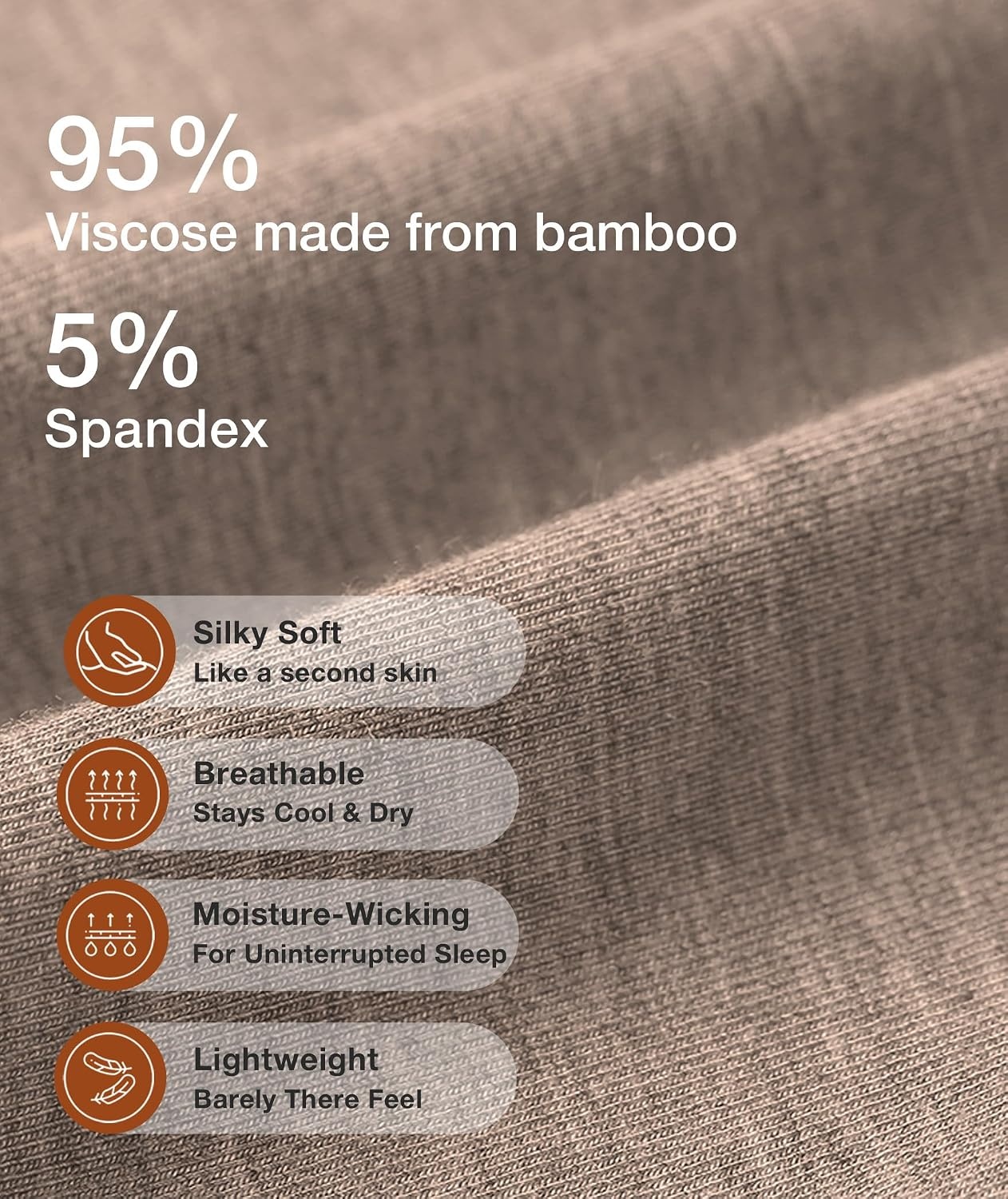 image:imageGYS Womens Bamboo Viscose Long Sleeve Pajamas SetCamel