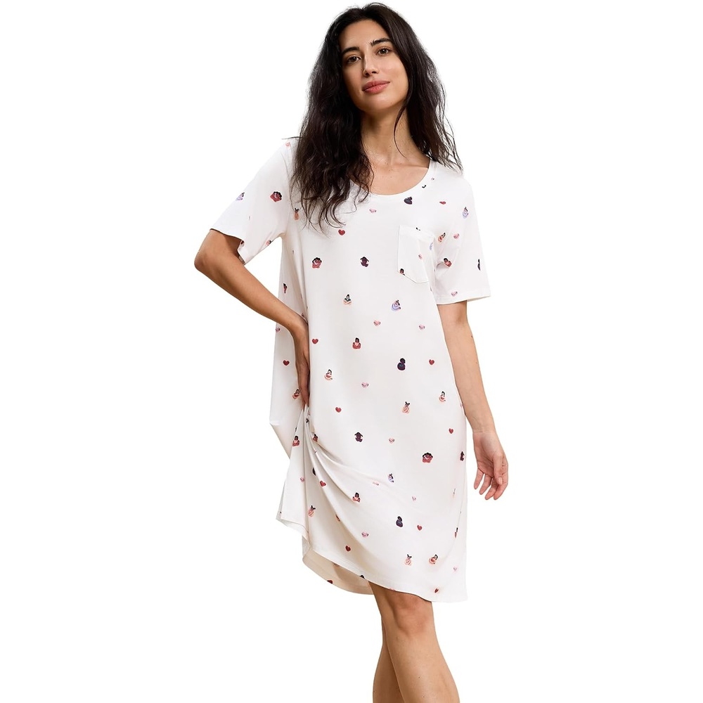 image:imageGYS Bamboo Viscose Short Sleeve Nightgowns for WomenMothers Embrace