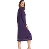 GYS Bamboo Viscose Nightgowns for Women Soft Long Sleeve V-Neck Sleep Shirt(Deep Purple)