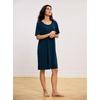 GYS Bamboo Viscose Short Sleeve Nightgowns for Women(Ink Blue)