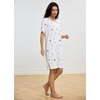 GYS Bamboo Viscose Short Sleeve Nightgowns for Women(Mother’s Embrace)