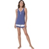 GYS Bamboo Viscose Tank Pajamas for Women Cooling Pjs Set for Hot Flashes(B- Indigo Blue)