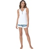 GYS Bamboo Viscose Tank Pajamas for Women Cooling Pjs Set for Hot Flashes(B- White)