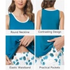 GYS Bamboo Viscose Tank Pajamas for Women Cooling Pjs Set for Hot Flashes(D- Teal Blue)