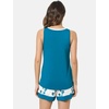 GYS Bamboo Viscose Tank Pajamas for Women Cooling Pjs Set for Hot Flashes(D- Teal Blue)