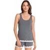 GYS Bamboo Viscose Tank Pajamas for Women Cooling Pjs Set for Hot Flashes(Dark Heather Grey)