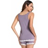 GYS Bamboo Viscose Tank Pajamas for Women Cooling Pjs Set for Hot Flashes(Violet)