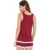 GYS Bamboo Viscose Tank Pajamas for Women Cooling Pjs Set for Hot Flashes(Wine Red)