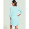 GYS Women’s Bamboo Viscose Cooling 3/4 Sleeve Scoopneck Nightgown(Aqua)