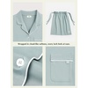 GYS Bamboo Viscose Long Sleeve Nightgowns for Women(Light Greyish Green)