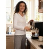 GYS Bamboo Viscose Women’s Pajama Tops, V-Neck Long Sleeve Base Layer Tees(V Neck-white)