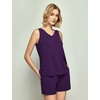 GYS Women’s Bamboo Viscose Cooling Tank Pajama Set(Deep Purple)