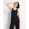 GYS Women’s Bamboo Viscose Cooling U Neck Tank Pajama Set(Black)