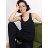 GYS Women’s Bamboo Viscose Cooling U Neck Tank Pajama Set(Black)