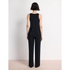 GYS Women’s Bamboo Viscose Cooling U Neck Tank Pajama Set(Black)