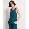 GYS Women’s Bamboo Viscose Cooling U Neck Tank Pajama Set(Ink Blue)