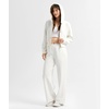GYS Women’s Full Zip Up Hoodie, Fashion Cropped Jackets, White, Small
