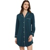 GYS Bamboo Viscose Long Sleeve Nightgowns for Women(Ink Blue)