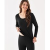 GYS Bamboo Viscose Long Johns Sets for Women, Ultra-Soft Thermal Underwear(Black)