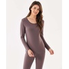 GYS Bamboo Viscose Long Johns Sets for Women, Ultra-Soft Thermal Underwear(Khaki)