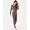 GYS Bamboo Viscose Long Johns Sets for Women, Ultra-Soft Thermal Underwear(Khaki)