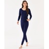 GYS Bamboo Viscose Long Johns Sets for Women, Ultra-Soft Thermal Underwear(Navy)