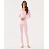 GYS Bamboo Viscose Long Johns Sets for Women, Ultra-Soft Thermal Underwear(Pink)