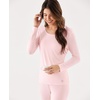 GYS Bamboo Viscose Long Johns Sets for Women, Ultra-Soft Thermal Underwear(Pink)