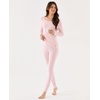 GYS Bamboo Viscose Long Johns Sets for Women, Ultra-Soft Thermal Underwear(Pink)