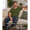 GYS Bamboo Viscose Men’s Pajama Sets, Ultra-Soft Short Sleeve Sleepwear(Army Green)