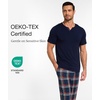 GYS Bamboo Viscose Men’s Pajama Sets, Ultra-Soft Short Sleeve Sleepwear(Navy)