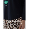 GYS Bamboo Viscose Pajama Sets for Women, Ultra-Soft Long Sleeve Sleepwear(Black/Leopard)