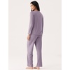GYS Bamboo Viscose Pajama Sets for Women, Ultra-Soft Long Sleeve Sleepwear(Violet)