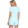 GYS Bamboo Viscose Pajamas for Women Cooling Sleepwear(Aqua Green)
