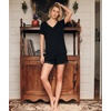 GYS Bamboo Viscose Pajamas for Women Cooling Sleepwear(B- Black)