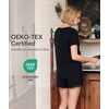 GYS Bamboo Viscose Pajamas for Women Cooling Sleepwear(B- Black)