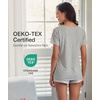 GYS Bamboo Viscose Pajamas for Women Cooling Sleepwear(B- Heather Grey)