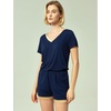 GYS Bamboo Viscose Pajamas for Women Cooling Sleepwear(B- Navy)