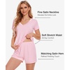 GYS Bamboo Viscose Pajamas for Women Cooling Sleepwear(B- Pink)